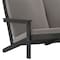 Flash Furniture Black Poly Resin Loveseat-Charcoal Cushions JJ-C14022-BK-GG - alternate 2
